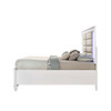 ACME 28740Q Sadie Storage Queen Bed, LED, Pearl White PU & White Finish