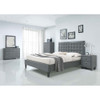 ACME 25660Q Saveria Queen Bed, 2-Tone Gray PU (1Set/2Ctn)