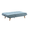 ACME 57162 Savilla Adjustable Sofa, Blue Linen & Oak Finish