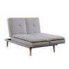 ACME 57164 Savilla Adjustable Sofa, Gray Linen & Oak Finish