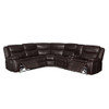 ACME 52545 Tavin Sectional Motion Sofa, Espresso Leather-Aire Match