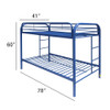 ACME 02188BU Thomas Twin Bunk Bed, Blue