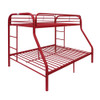ACME 02053RD Tritan Twin/Full Bunk Bed, Red