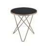 ACME Valora End Table, Champagne & Black Glass