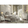 ACME 21150Q Versailles Queen Bed, Vintage Gray PU & Bone White (1Set/3Ctn)