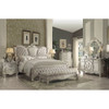 ACME 21130Q Versailles Queen Bed, Ivory Velvet & Bone White (1Set/3Ctn)