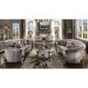 ACME Versailles Sofa w/5 Pillows, Velvet & Antique Platinum