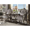 ACME Versailles Chair w/1 Pillow, Velvet & Antique Platinum