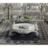 ACME 82085 Versailles Coffee Table, Bone White & Clear Glass (1Set/2Ctn)