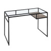 ACME 92580 Yasin Writing Desk, Black & Glass