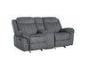 ACME 55026 Zubaida Loveseat, 2-Tone Gray Velvet