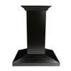 ZLINE KBiCC-36 - 36 in. Wooden Island Mount Range Hood in Black - Includes Motor