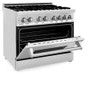 ZLINE 36" Professional Dual Fuel Range with Red Gloss Door (RA-RG-36)