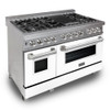 ZLINE 48 in. Professional 6.0 cu. ft. 7 Dual Fuel Range with Brass Burners (RAS-SN-BR-48)