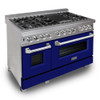 ZLINE 48 in. Professional 6.0 cu. ft. 7 Dual Fuel Range with Brass Burners (RAS-SN-BR-48)