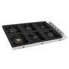 ZLINE 36" Dropin Cooktop with 6 Gas Brass Burners and Black Porcelain Top (RC-BR-36-PBT)