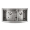 ZLINE Courchevel Farmhouse 36 Inch Undermount Double Bowl Sink in DuraSnow Stainless Steel (SA60D-36S)