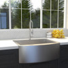 ZLINE Zermatt Farmhouse 30 Inch Undermount Single Bowl Sink in DuraSnow Stainless Steel (SAS-30S)