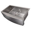 ZLINE Vail Farmhouse 33 Inch Undermount Single Bowl Sink in DuraSnow Stainless Steel (SAS-33S)