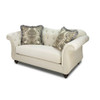 Furniture of America IDF-2221-LV Dora Traditional Button Tufted Loveseat in Ivory