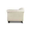 Furniture of America IDF-2221-LV Dora Traditional Button Tufted Loveseat in Ivory