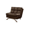 Furniture of America IDF-2906DK-CH Bulee Contemporary Faux Leather Tufted Chair in Dark Brown