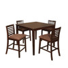 Furniture of America IDF-3001PT-5PK Landon Transitional 5-Piece Solid Wood Counter Height Dining Set