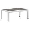 Modway Shore Outdoor Patio Aluminum Coffee Table EEI-2268-SLV-GRY