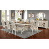 Furniture of America IDF-3150WH-T Sorensen Rustic Dining Table with 18" Leaf in Antique White