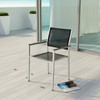 Modway Shore Outdoor Patio Aluminum Dining Chair EEI-2272-SLV-BLK Silver Black