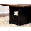 Furniture of America IDF-3199BC-PT Barbara Cottage Multi-Storage Counter Height Table in Cherry and Black