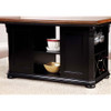 Furniture of America IDF-3199BC-PT Barbara Cottage Multi-Storage Counter Height Table in Cherry and Black