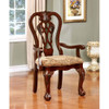 Furniture of America IDF-3212AC Clay Traditional Padded Arm Chairs (Set of 2)
