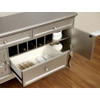 Furniture of America IDF-3219SV Mora Contemporary Multi-Storage Server in Gray and Champagne