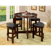 Furniture of America IDF-3321PT-5PK Lexi Contemporary 5-Piece Round Counter Height Pub Set