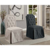 Furniture of America IDF-3343GY-SC Ulric Transitional Button Tufted Side Chairs (Set of 2)