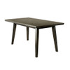 Furniture of America IDF-3354GY-T Halena Mid-Century Modern Rectangular Dining Table in Gray