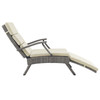 Modway Envisage Chaise Outdoor Patio Wicker Rattan Lounge Chair EEI-2301-LGR-BEI Light Gray Beige