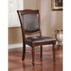 Furniture of America IDF-3453SC Alder Traditional Padded Side Chairs (Set of 2)