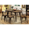 Furniture of America IDF-3529T Lana Industrial Metal Frame Dining Table