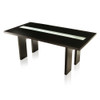 Furniture of America IDF-3559T Bearington Contemporary LED Dining Table in Black