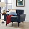 Modway Delve Upholstered Vinyl Accent Chair EEI-2327-BLU Blue