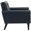 Modway Delve Upholstered Vinyl Accent Chair EEI-2327-BLU Blue