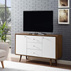 Modway Transmit Sideboard EEI-2531-WAL-WHI-SET Walnut White