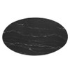 Modway EEI-4886-BLK-BLK Lippa 48" Oval Artificial Marble Coffee Table