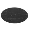 Modway EEI-5242-GLD-BLK Lippa 54" Oval Artificial Marble Dining Table