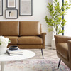 Modway EEI-4629-BLK-TAN Chesapeake Vegan Leather Sofa