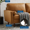 Modway EEI-4633-TAN Valour Leather Sofa