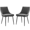 Modway EEI-4827 Viscount Leather Dining Chairs - Set of 2