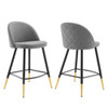 Modway EEI-4528 Cordial Fabric Counter Stools - Set of 2